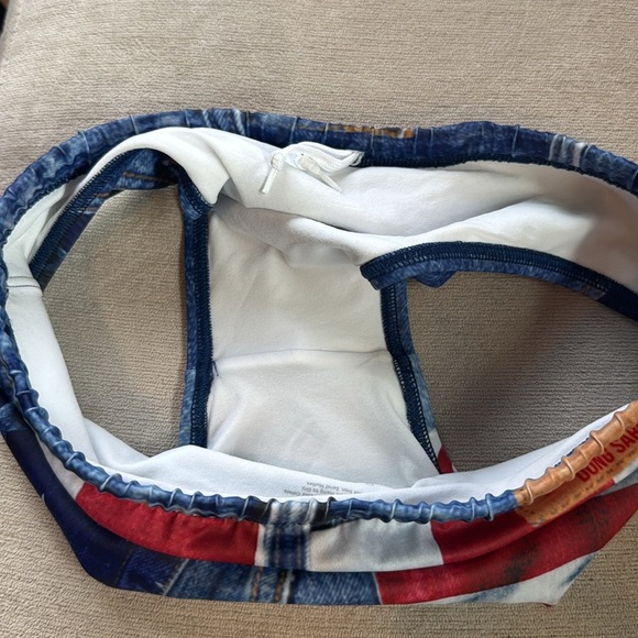 Blue Denim Print Swim Trunks - Picture 10 of 11